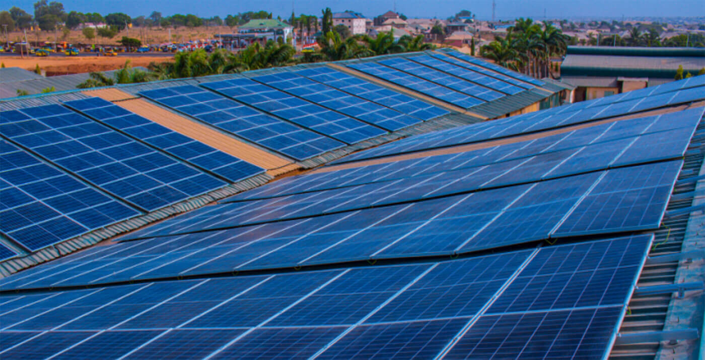 Solar Panels on rooftops